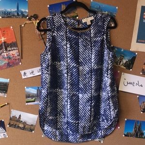 Michael Kors Navy and White Blouse